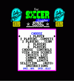 4 Soccer Simulators - Indoor Soccer (1989)(Codemasters Gold)[48-128K] ROM